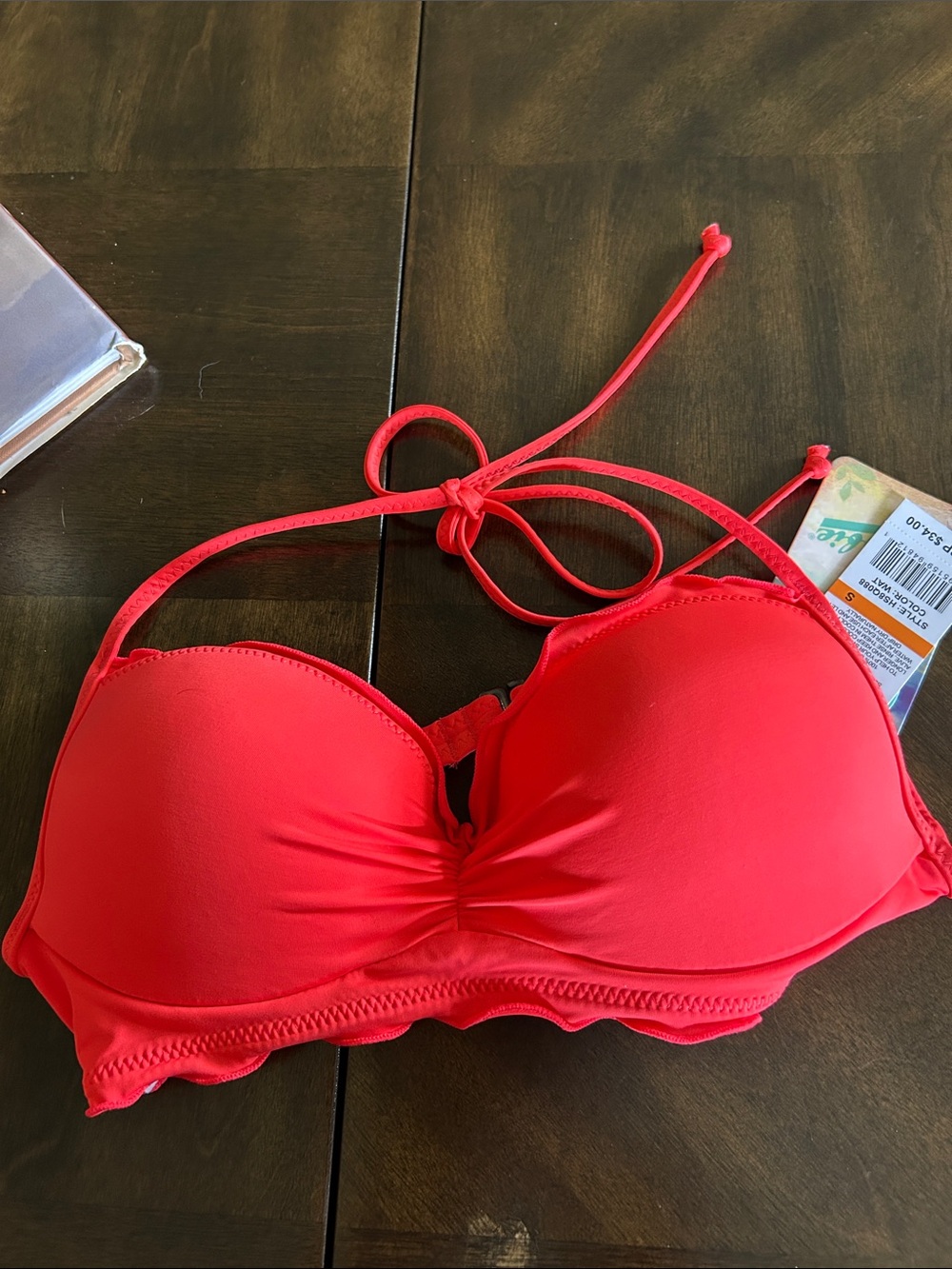 Hobie Red Halter Bikini Top